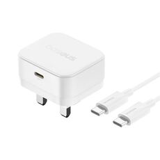 Set caricabatterie Baseus Smart Charge 20W Type-C con cavo da 1 m 60W Type-C a Type-C, spina: spina UK (bianco)