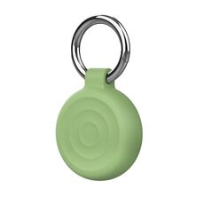 Per AirTag Wave Custodia protettiva protettiva con portachiavi (verde avocado)