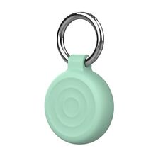 Per AirTag Wave Custodia protettiva protettiva con portachiavi (acqua verde acqua)