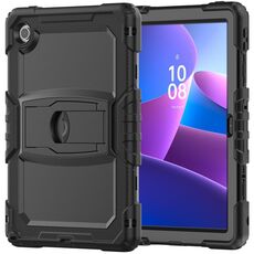 Per Lenovo Tab 10.1 TB-311XU/FU Custodia in silicone Hydric per PC Tablet con tracolla e supporto (nero)
