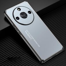 Custodia per telefono in metallo satinato per Honor X50 (blu)