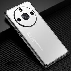 Custodia per telefono in metallo satinato per Honor X50 (argento)