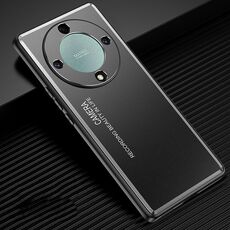 Custodia per telefono in metallo satinato per Honor Magic5 Lite (nero)