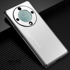 Custodia per telefono in metallo satinato per Honor Magic5 Lite (argento)