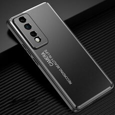Custodia per telefono in metallo satinato per Honor 80 GT (nero)