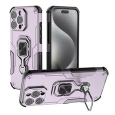 Per iPhone 16 Pro Max Custodia per telefono in TPU ibrido con supporto in metallo per PC (viola)