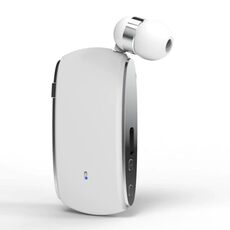 K68 Card Business Collar Clip Tipo Auricolari Bluetooth Monoauricolare (Bianco)