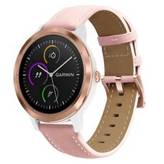Cinturino per orologio in pelle con fibbia in oro rosa da 20 mm (rosa)