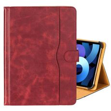 Custodia per tablet in pelle di vacchetta bicolore da 11-12,4 pollici (rosso vino)