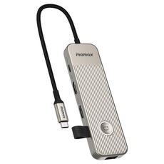 MOMAX DH19L 1-Link 9 in 1 Type-C Multifunzionale HUB Docking Station Adattatore (Titanio Oro)