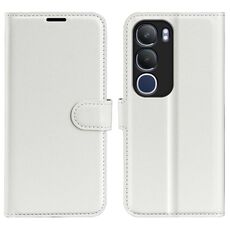Per vivo vivo Y19s 4G / Y29 5G Custodia per telefono in pelle con texture Litchi orizzontale con supporto (bianco)