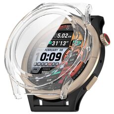 Per Amazfit Cheetah Round Tempered Film Custodia protettiva per orologio PC integrata (traslucida)