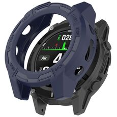 Per Garmin Descent G2 Hollow Armor TPU Half Coverage Custodia protettiva per orologio (blu notte)