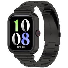 Per vivo iQOO Watch GT Watch Frame cinturino in acciaio inossidabile con tre perle integrate (nero)