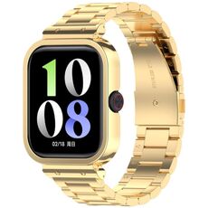Per vivo iQOO Watch GT Watch Frame Integrato Tre Perline Cinturino In Acciaio Inossidabile (Oro)