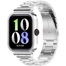Per vivo iQOO Watch GT Watch Frame Integrato Tre Perline Cinturino In Acciaio Inossidabile (Argento)