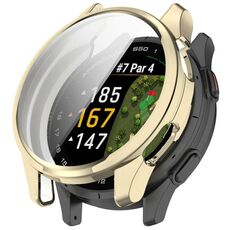 Per Garmin Approach S50 Custodia protettiva per orologio in TPU elettrolitico a copertura totale (oro chiaro)