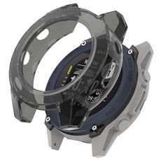 Per Garmin Descent G2 TPU Half Coverage Custodia protettiva per orologio traslucido (nero trasparente)