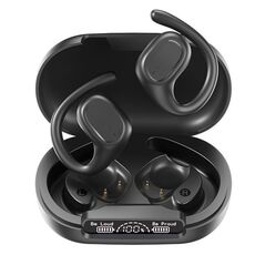 M200 Cuffie Bluetooth wireless aperte con gancio auricolare, auricolari impermeabili (nero)