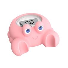 Termometro digitale a forma di granchio Termometro per l'acqua del bagnetto del bambino, Colore: LCD bianco