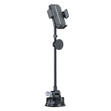 Supporto per telefono per auto con tubo flessibile estensibile, supporto per parabrezza, cruscotto, grande ventosa, staffa di navigazione (grigio)