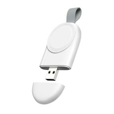 Per Apple Watch 1/2/3/4/5/6/7/8/9/10/SE Caricabatterie wireless magnetico USB portatile (bianco)