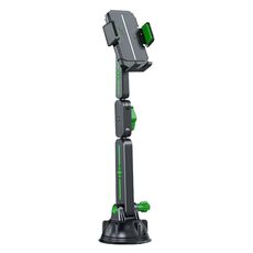 Supporto per cellulare telescopico con braccio meccanico esteso per auto, supporto per parabrezza, cruscotto, grande ventosa, supporto per navigazione (verde)