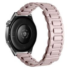 Cinturino per orologio magnetico in pelle a tre pezzi a forma di I da 20 mm (cachi)