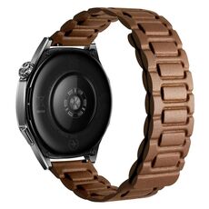 Cinturino per orologio magnetico in pelle a tre pezzi a forma di I da 20 mm (marrone)