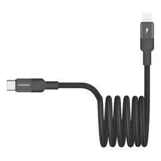 Cavo dati di ricarica rapida intrecciato magnetico MOMAX DL57D Mag.Link 60W Type-C a 8 pin, lunghezza: 1 m (nero)