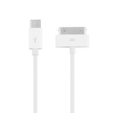 Cavo di ricarica e sincronizzazione dati USB-C/Type-C a 30 pin, lunghezza: 1 m (bianco)