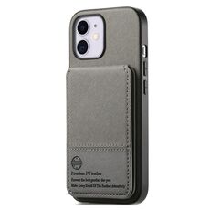 Per iPhone 11 Twill Tessuto Pelle Verticale Flip RFID Card Bag Custodia per Telefono (Grigio)