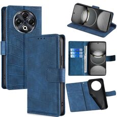 Per Tecno Spark 30 4G Custodia in pelle con chiusura magnetica in coccodrillo (blu)