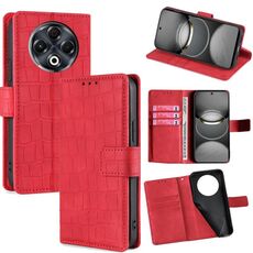 Per Tecno Spark 30 4G Custodia in pelle con chiusura magnetica in coccodrillo (rosso)