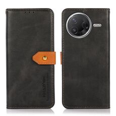Per Xiaomi Poco F7 Pro / F7 Ultra Global KHAZNEH Custodia in pelle con texture in pelle di mucca (nero)
