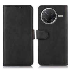 Per Xiaomi Poco F7 Pro / F7 Ultra Custodia per telefono in pelle con texture di mucca globale (nero)