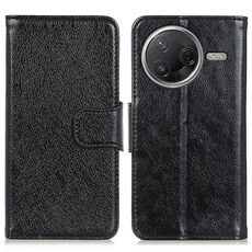 Per Xiaomi Poco F7 Pro / F7 Ultra Custodia per telefono in pelle con texture Nappa orizzontale a ribalta (nero)
