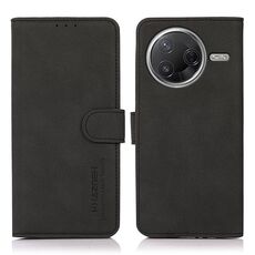 Per Xiaomi Poco F7 Pro / F7 Ultra Global KHAZNEH Custodia in pelle con texture opaca (nero)