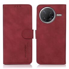 Per Xiaomi Poco F7 Pro / F7 Ultra Global KHAZNEH Custodia per telefono in pelle con texture opaca (rosso)