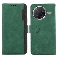 Per Xiaomi Poco F7 Pro / F7 Ultra Global ABEEL Custodia per telefono in pelle magnetica RFID Color Block (verde-nero)