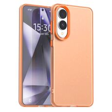 Per Samsung Galaxy S25 Edge 5G Candy PC Hybrid TPU Custodia antiurto per telefono (arancione)