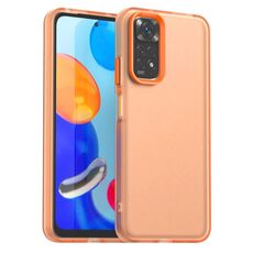 Custodia antiurto in TPU ibrida per PC Candy per Redmi Note 11 Global / Note 11S 4G (arancione)