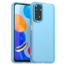 Custodia antiurto in TPU ibrida per PC Candy per Redmi Note 11 Global / Note 11S 4G (blu)