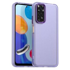 Custodia antiurto in TPU ibrida per PC Candy per Redmi Note 11 Global / Note 11S 4G (viola)