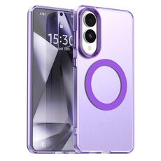 Per Samsung Galaxy S25 Edge 5G Candy Magsafe PC Hybrid TPU Custodia per telefono (viola)