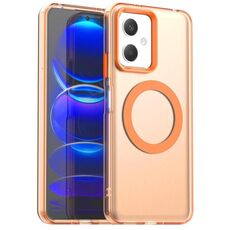 Per Redmi Note 12 5G Global / Poco X5 Candy Magsafe PC Hybrid TPU Custodia per telefono (arancione)