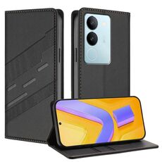 Per vivo S17 / V29 5G Global Embossed Multi-funzionale Portafoglio Retro Custodia per telefono in pelle (Nero)