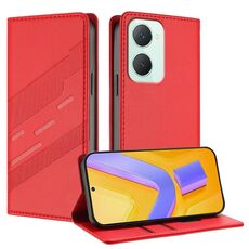 Per vivo Y03 4G Global Embossed Multi-funzionale Portafoglio Retro Custodia in Pelle per Telefono (Rosso)