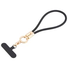 Cordino anti-smarrimento regolabile in silicone per telefono (nero)
