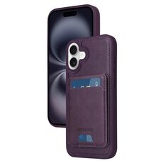 Per iPhone 16 Plus BETOPNICE Custodia per telefono con portafoglio MagSafe staccabile verticale a ribalta (viola)